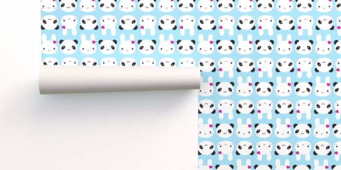 1024x1024 Super Cute Kawaii Bunny and Panda on Isobar by marcelinesmith