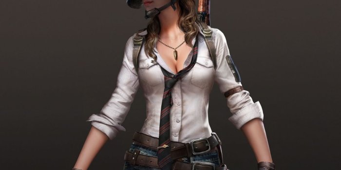 1224x1224 Desktop wallpaper playerunknown's battlegrounds, woman with guns