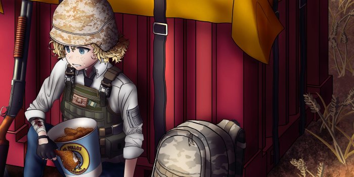 7108x1999 PUBG Air Drop Anime Art 8k HD wallpaper download