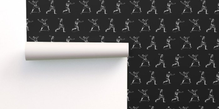 1024x1024 Vintage Baseball Players on Black on Isobar by cloudycapevintage