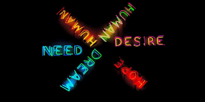 3977x2416 Blue and red LED light signage HD wallpaper | Wallpaper Flare