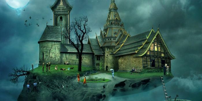 1600x1200 floating castle | Floating Castle Rock Wallpapers, Floating Castle