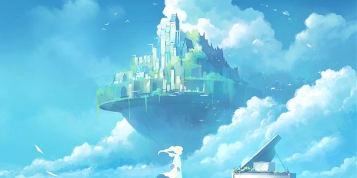 950x950 Floating Castle - Zerochan Anime Image Board