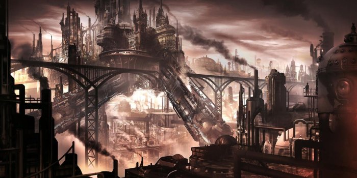 1600x900 steampunk city wallpaper - Google Search | steampunk building
