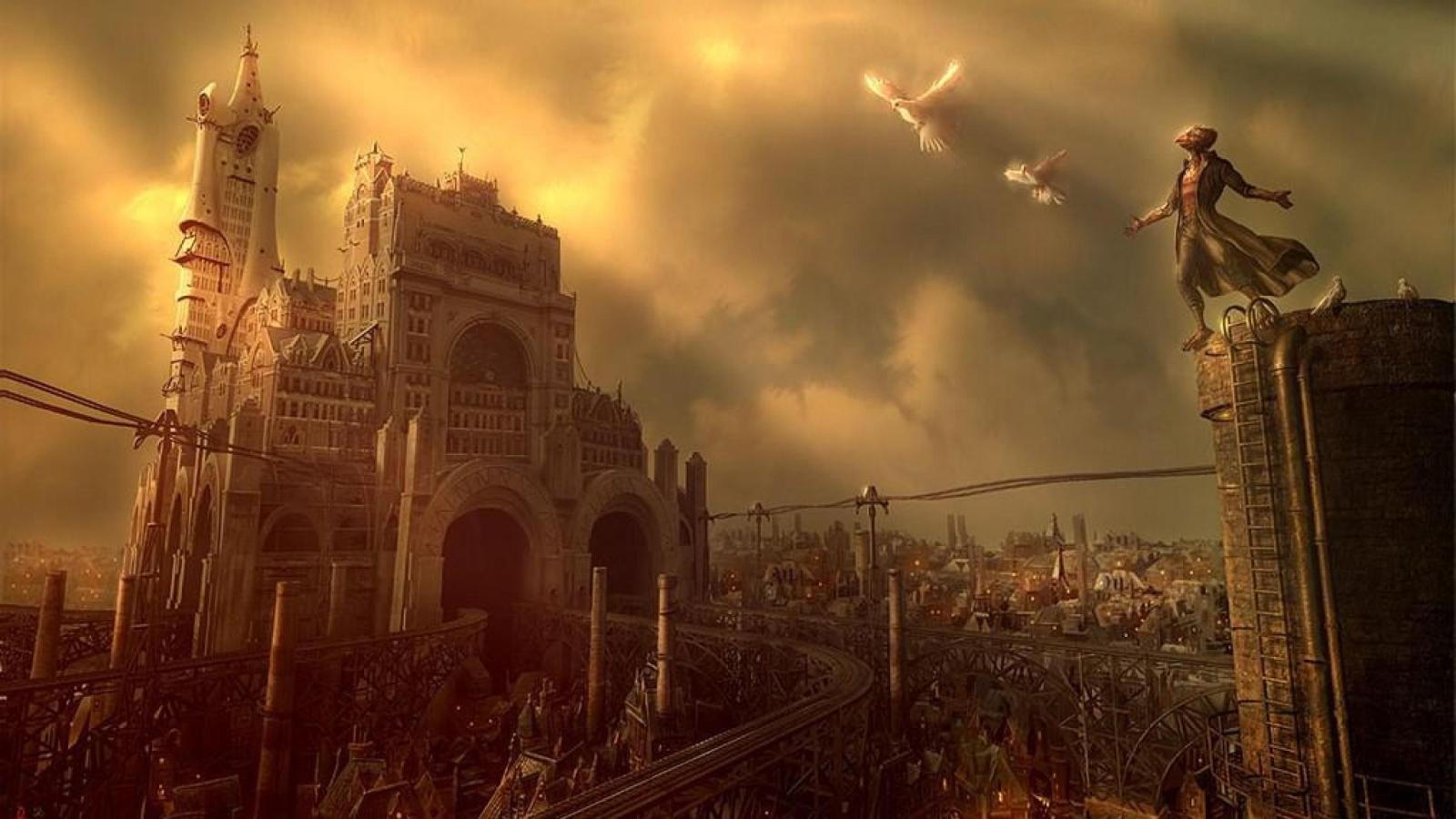 3840x2160 Fantasy Steampunk City HD Wallpapers, Desktop Backgrounds, Mobile