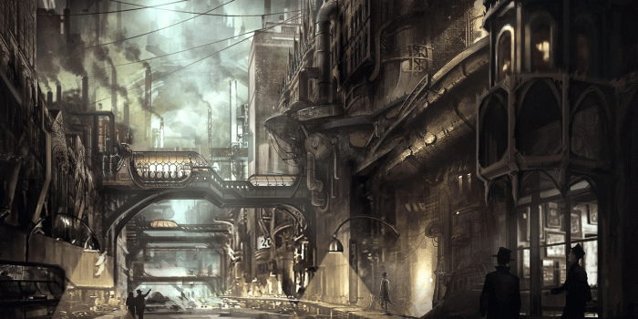 1266x698 Gallery For Steampunk City Desktop Background