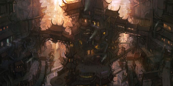 1373x800 Steampunk City - Wallpapers Browse