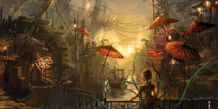 2560x1600 Towm Cyberpunk Steampunk Wallchan Wallpaper with 2560x1600