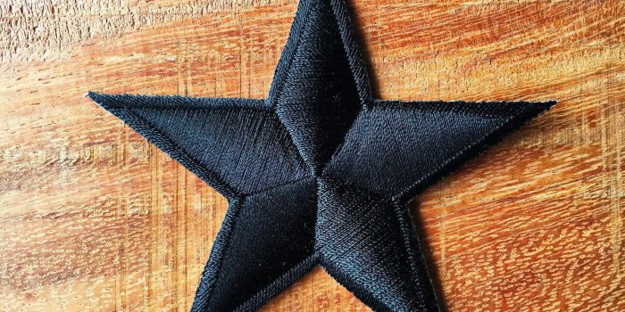 1600x1200 New Black Nautical Star Symbol US Navy Embroidered Iron on Patch