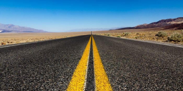 1280x720 Wallpaper Highway, Road, Blue sky, Death Valley, California, HD