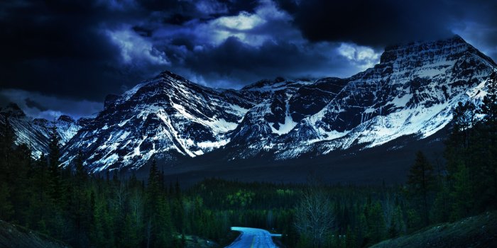 2560x1600 Dark Clouds over Mountain Road HD Wallpaper | Background Image