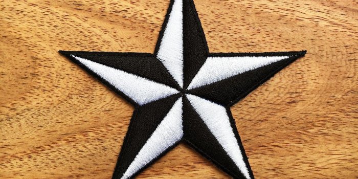 1600x1200 New Black Nautical Star Symbol US Navy Embroidered Iron on Patch