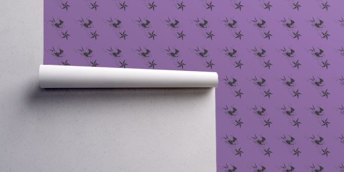 1024x1024 Soaring Swallow with Nautical Star wallpaper - poofhawk - Spoonflower