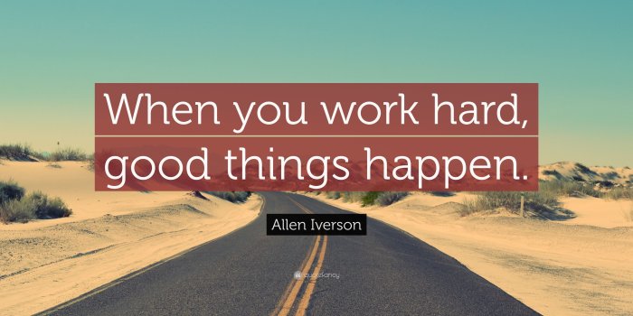 3840x2160 Allen Iverson Quote: “When you work hard, good things happen.” (12