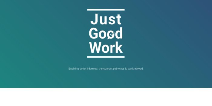 1280x800 Just Good Work - Migrant worker and jobseeker information platform