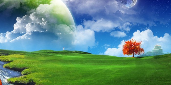 1600x1200 Download wallpaper: moon big green , moon wallpaper, download