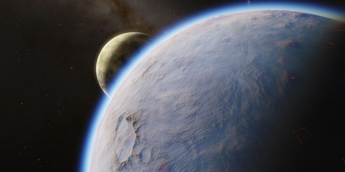 1920x1080 Blue planet green moon (Space Engine) HD Wallpaper | Background