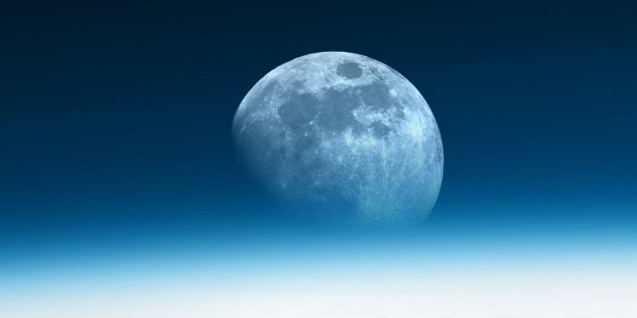 1536x2048 Wallpaper Moon, Horizon, Blue, HD, Space, #11725