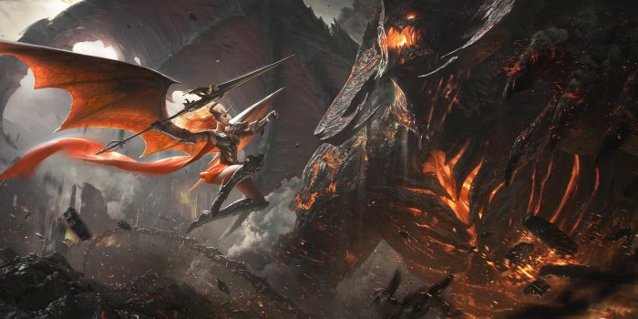 2560x1600 Demon Epic Battle HD wallpaper download