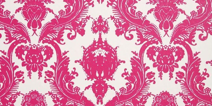 730x1095 Damsel Removable Wallpaper - Fuchsia | Dorm Ideas | Damask wallpaper