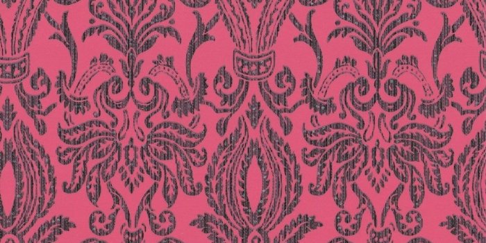 1000x1000 Vymura Adalia Damask Wallpaper Hot Pink / Purple (M0446)