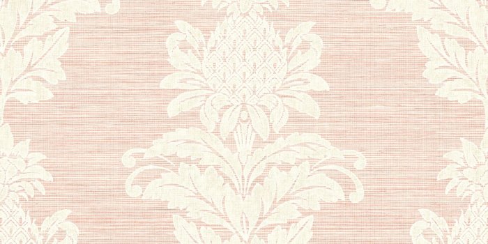 1280x989 Kenneth James by Brewster PS40701 Palm Springs Pineapple Grove Pink Damask  Wallpaper