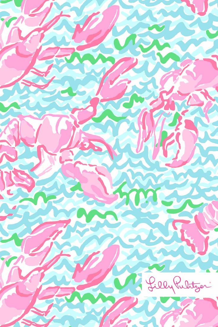 736x1104 Lilly Pulitzer Summer Lobstah Roll Print iphone wallpaper | How Do