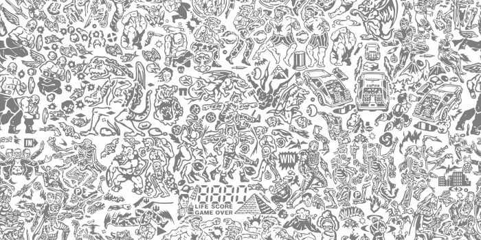 1920x1080 OC] I made a seamless wallpaper collage from the LCD images of old