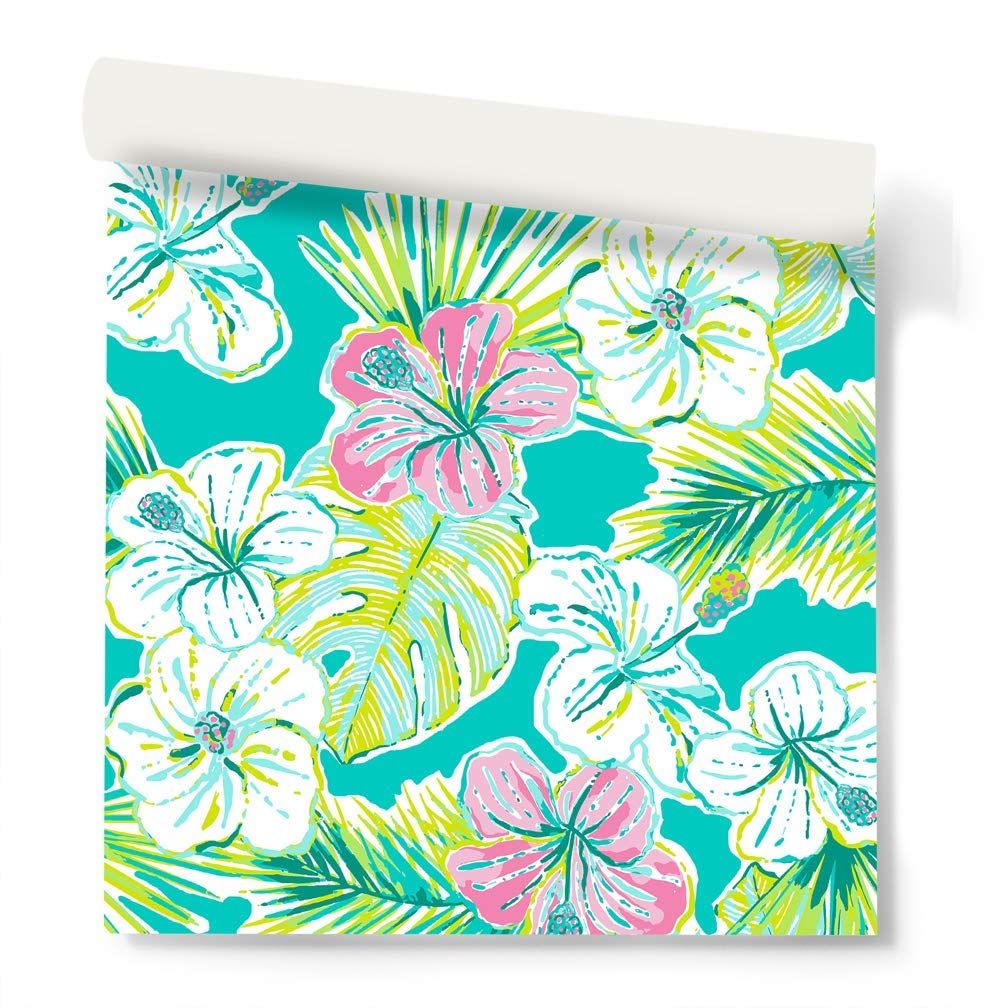 1008x1008 Amazon.com: Peel and Stick Wallpaper - Aloha Floral Design in a