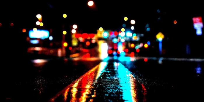 1332x850 Wallpaper city, lights, night, bokeh, high, contrast, rainy images
