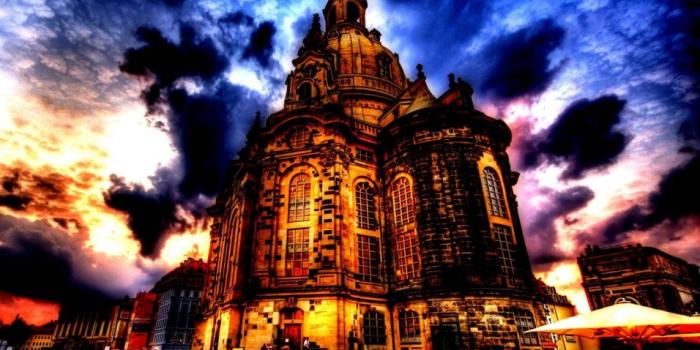 1280x720 Frauenkirche, Church, In, Dresden, Germany, High, Contrast, HD