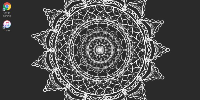 1920x1280 Black and White Mandala Computer Background, Digital Download, desktop  wallpaper, laptop screensaver, digital drawing