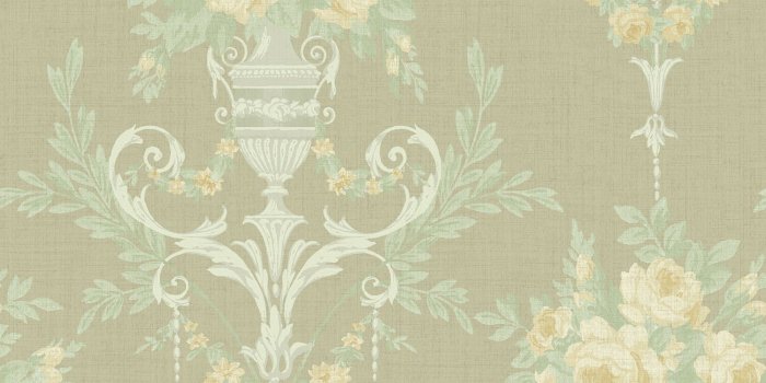 1500x1527 Victorian Floral Damask Wallpaper Silver Pink Green Arts Crafts Samples Too
