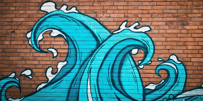 3840x2160 Ocean Waves Street Art Wallpaper - iPhone, Android & Desktop Backgrounds