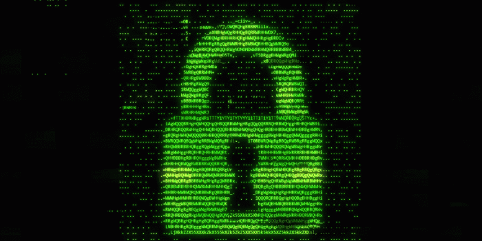 1920x1080 Ascii Lock Glitch Green. A digital lock made of ASCII characters, distorted  by a heavy noise glitch effect. Green on a black background. Stock Video