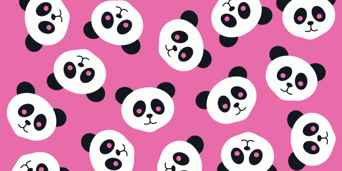 1500x1506 Free download Pink panda toss pattern [1500x1506] for your Desktop