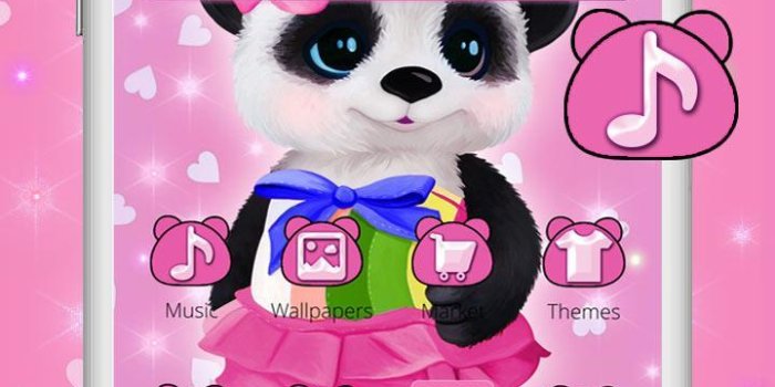 720x1280 Cute Pink Panda Theme for Android - APK Download