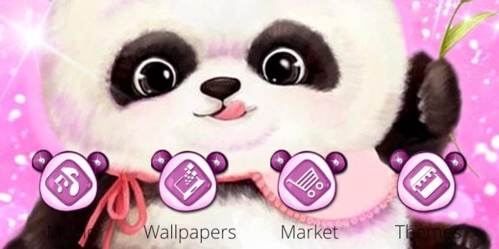 720x1280 Cute Pink Panda Mobile Theme for Android - APK Download