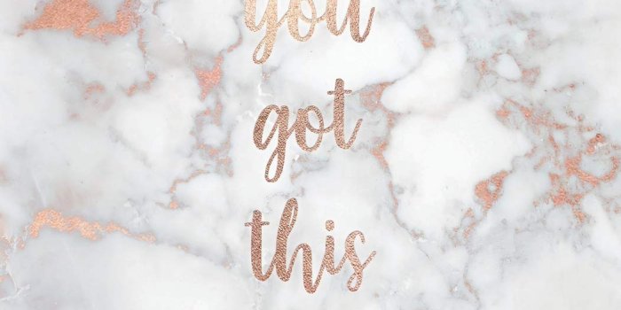 1051x1360 You Got This: Inspirational Quote Notebook - White Marble with Pink