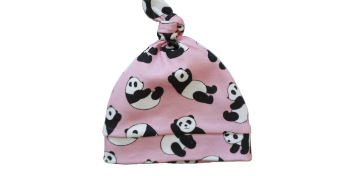 2048x1536 Organic pink panda baby hat