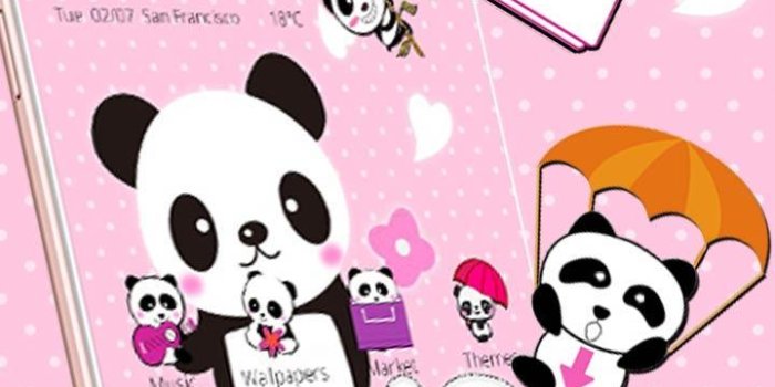 720x1280 Pink Lovely Panda for Android - APK Download