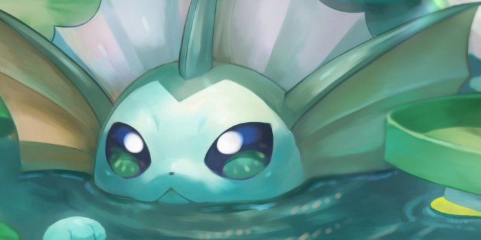 1536x2048 Download 1536x2048 Vaporeon, Pokemon, Swimming, Cute, Lotad
