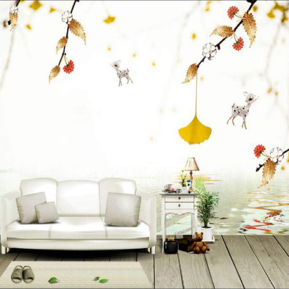 1000x1000 Amazon.com: Dalxsh Romantic Jewels for Autumn Landscape Deer Mural