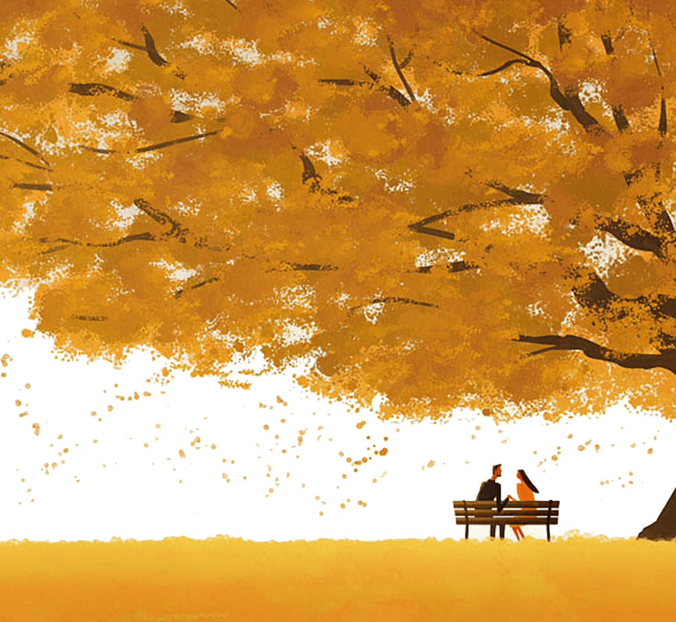 1322x1217 Autumn Illustration - Romantic Autumn Lo #81650 - PNG Images - PNGio