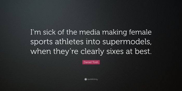 3840x2160 Daniel Tosh Quote: “I'm sick of the media making female sports