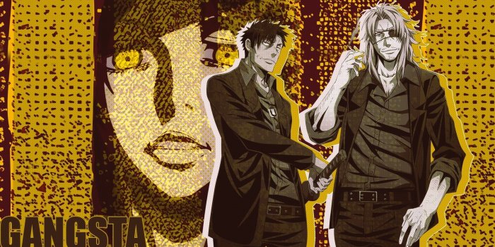 1920x1080 Pair of black-and-yellow Nike basketball shoes, Gangsta, anime