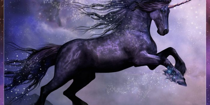 1600x1280 Dance of the Black Unicorn (for linwhite) by cwrw Mixed Medium Fantasy