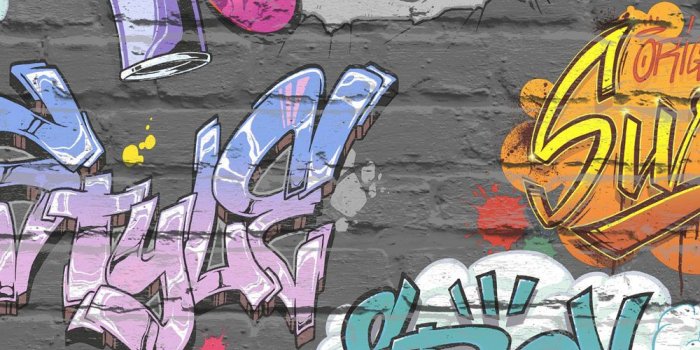 1000x1208 Graffiti Tag by Albany - Black - Wallpaper - L17901