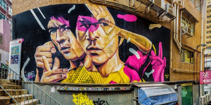 1024x768 Bruce Lee Mural, Tank Lane (Sheung Wan, Hong Kong)