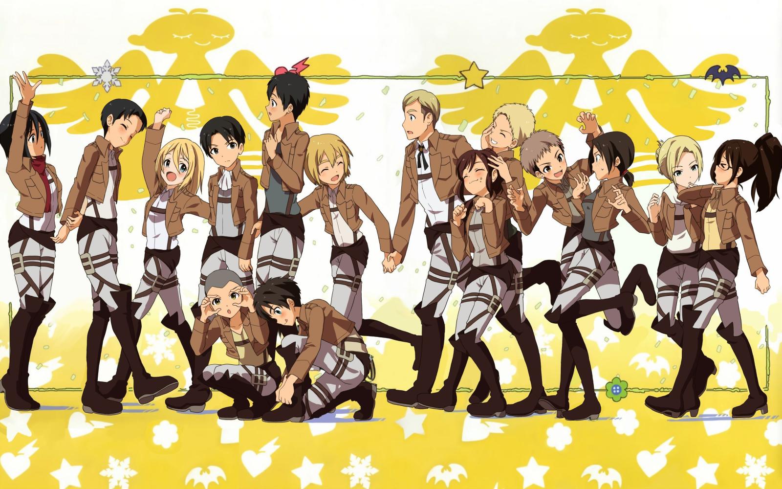 2880x1800 Everyone in pre-chibi version <3 Shingeki no Kyojin (AoT) Wallpaper